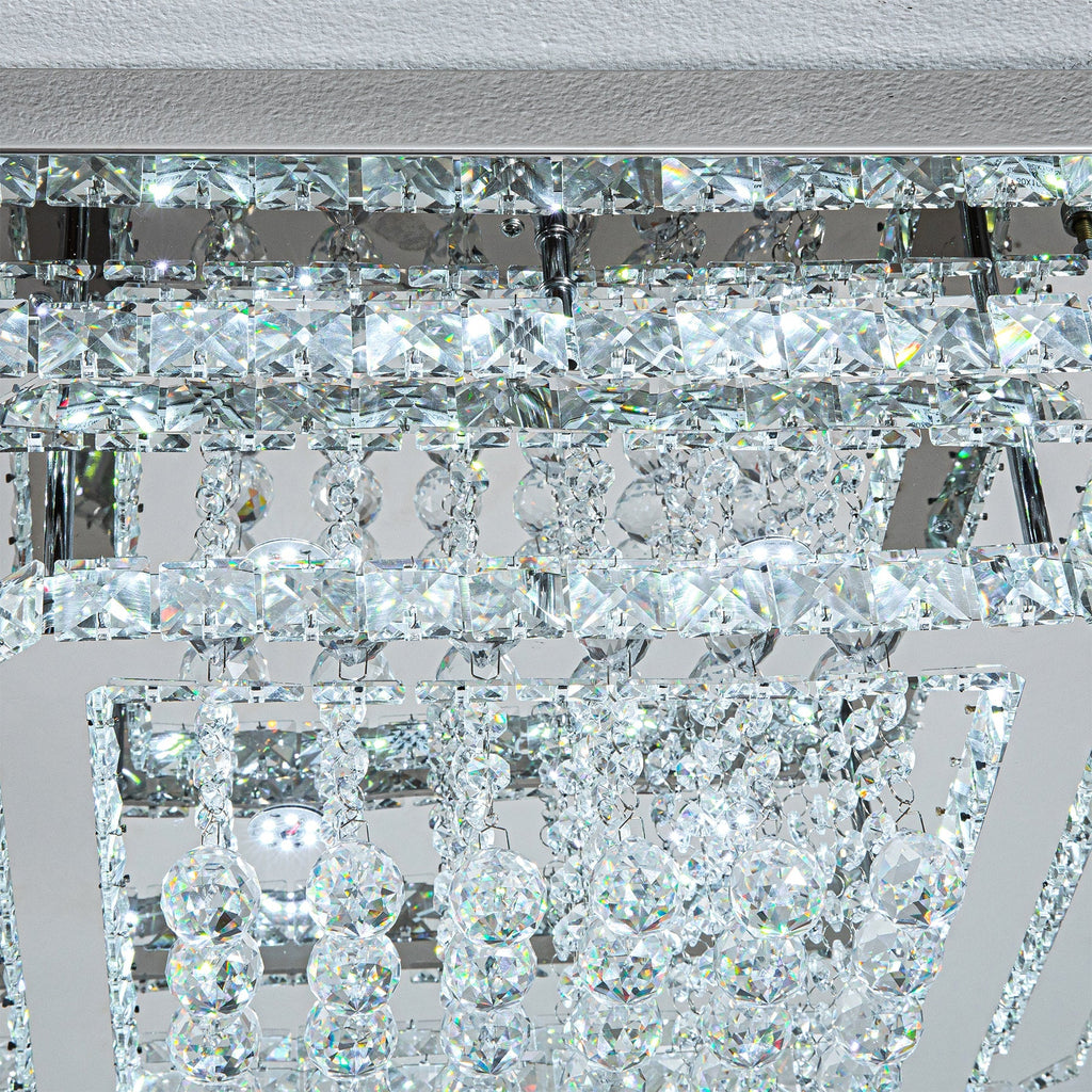 Modern Crystal LED Flush Mount Ceiling Light Fixture