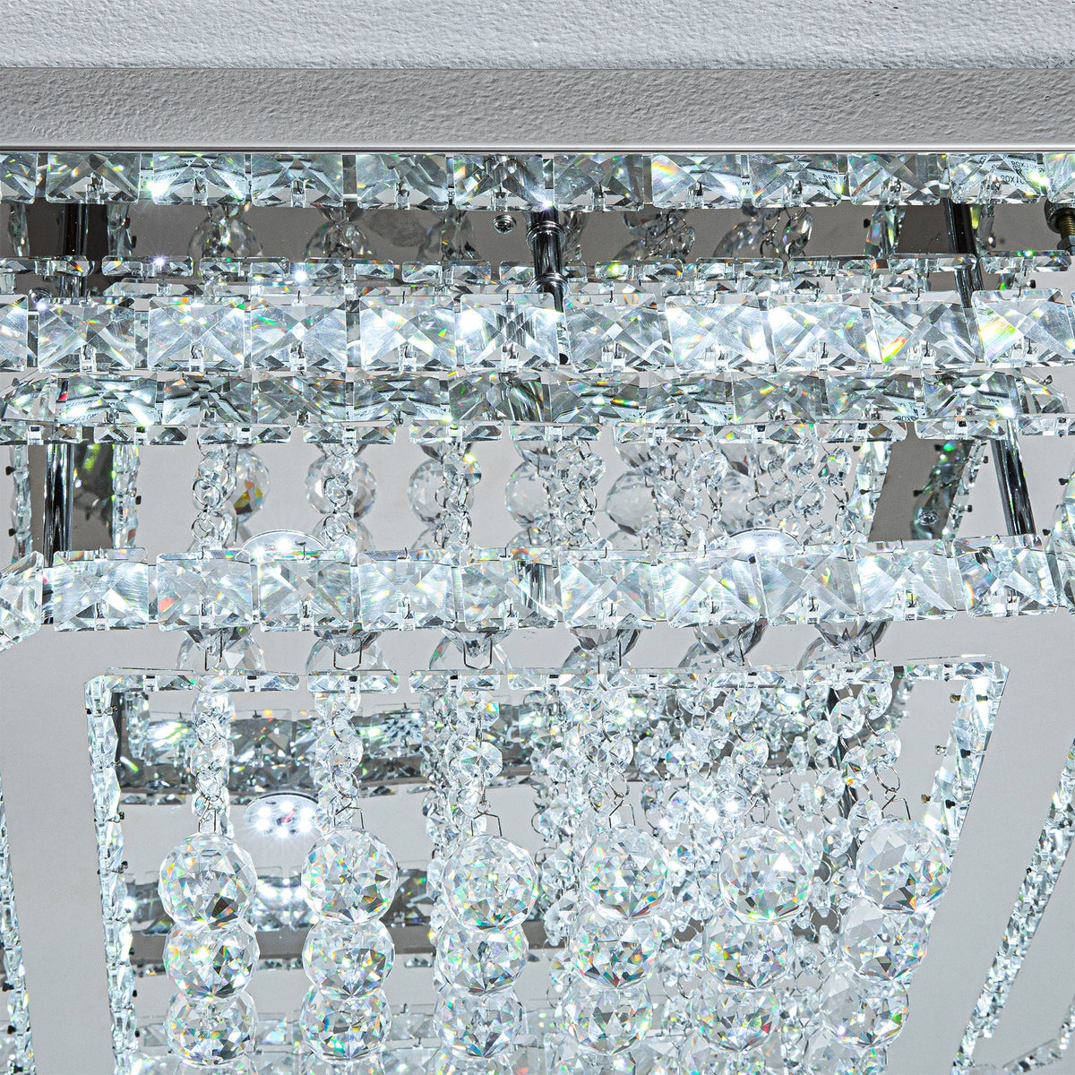 Modern Crystal LED Flush Mount Ceiling Light Fixture