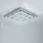Modern Crystal LED Flush Mount Ceiling Light Fixture