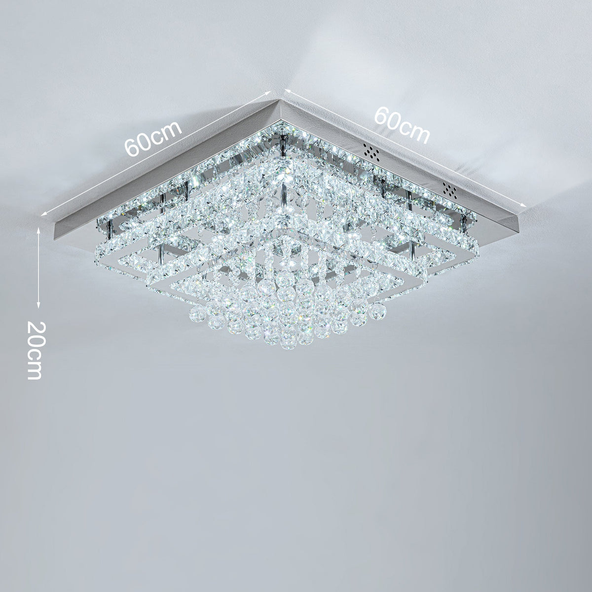 Modern Crystal LED Flush Mount Ceiling Light Fixture
