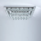 80cm Wide Double-Tier Crystal LED Ceiling Light 100W