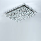 80cm Wide Double-Tier Crystal LED Ceiling Light 100W
