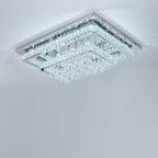 80cm Wide Double-Tier Crystal LED Ceiling Light 100W