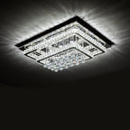 80cm Wide Double-Tier Crystal LED Ceiling Light 100W