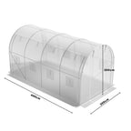 White Outdoor Walk-in Tunnel Greenhouse