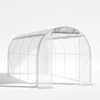White Outdoor Walk-in Tunnel Greenhouse
