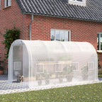 White Outdoor Walk-in Tunnel Greenhouse