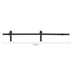 Rustic J Shaped Barn Door Hardware Kit
