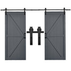 Rustic J Shaped Barn Door Hardware Kit