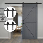 Rustic J Shaped Barn Door Hardware Kit