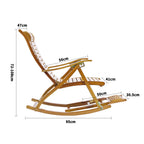 Bamboo Rocking Chair Foldable Recliner