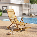 Bamboo Rocking Chair Foldable Recliner
