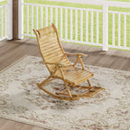 Bamboo Rocking Chair Foldable Recliner