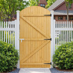 Semi Braced Arch Top Wooden Garden Gate