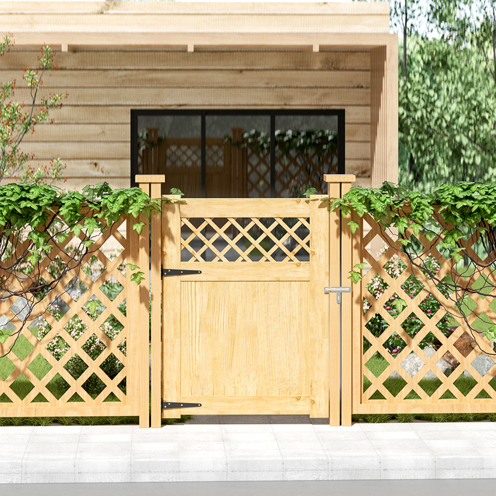 Rhombus Garden Wood Fence Gate