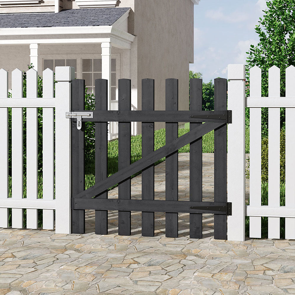Garden Wood Fence Gate with Latch