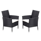 Set of 4 Rattan Chairs Garden Furniture