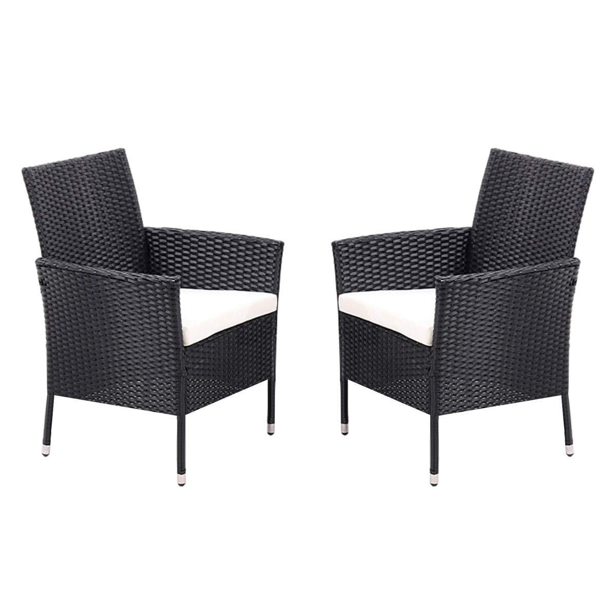 Set of 4 Rattan Chairs Garden Furniture