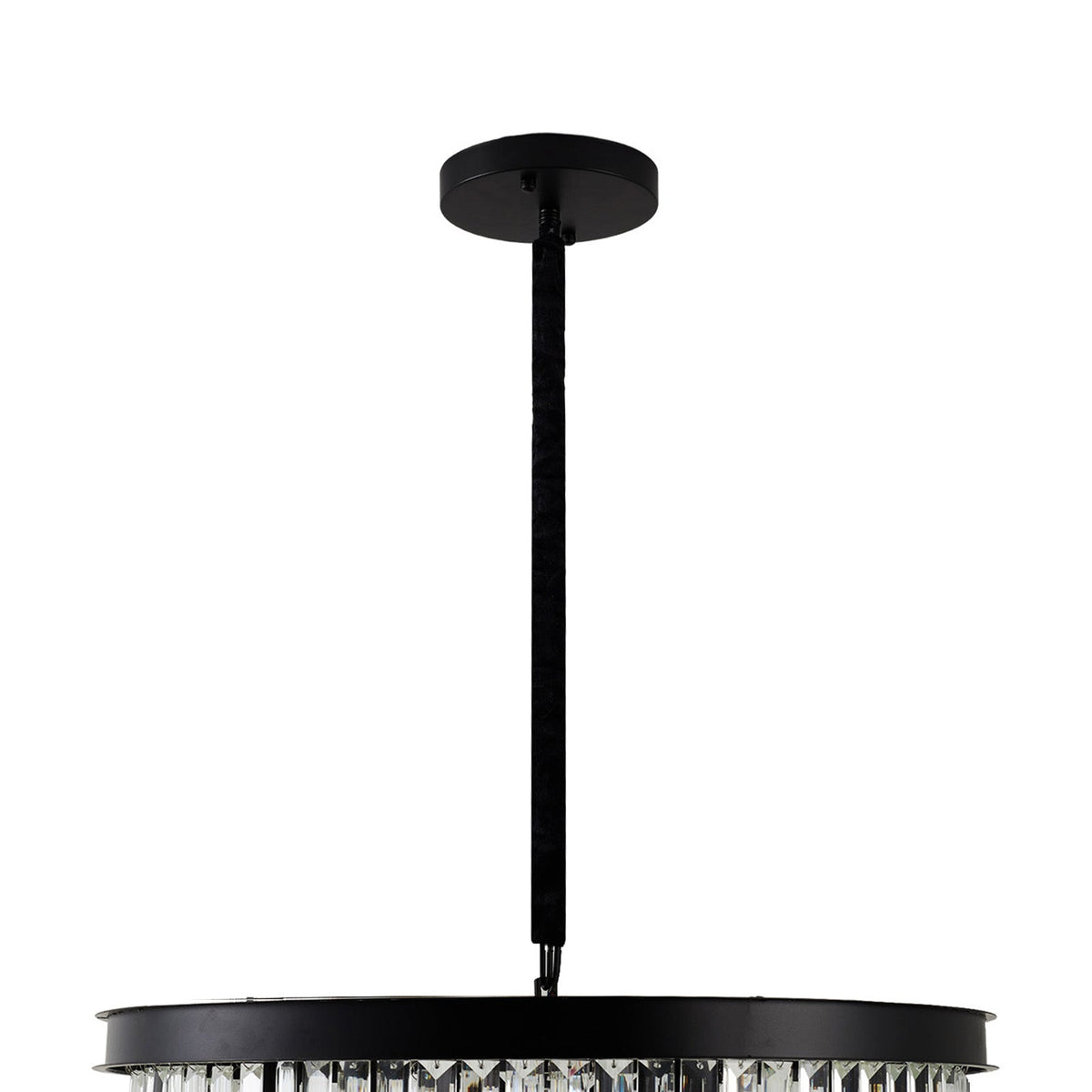 Modern 6-light pendant chandelier with E14 bulbs by Garden Sanctuary, featuring sleek contemporary design and metal finish.