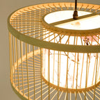 Bamboo-Woven Pendant Light