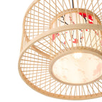 Bamboo-Woven Pendant Light