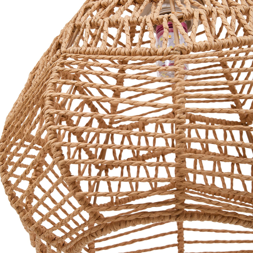E27 rattan-woven ceiling pendant light from Garden Sanctuary, showcasing a stylish, natural rattan design for modern interiors.