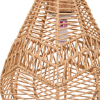 E27 rattan-woven ceiling pendant light from Garden Sanctuary, showcasing a natural, stylish rattan design hanging from the ceiling.