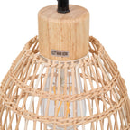 E27 bamboo-woven ceiling pendant light by Garden Sanctuary featuring a natural, rustic design with a woven bamboo shade.