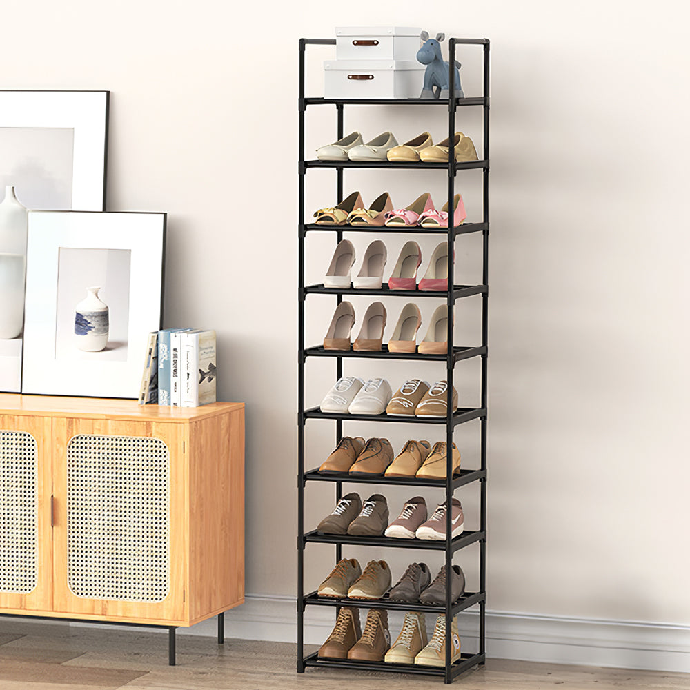 10 Tier Customizable Metal Shoe Rack