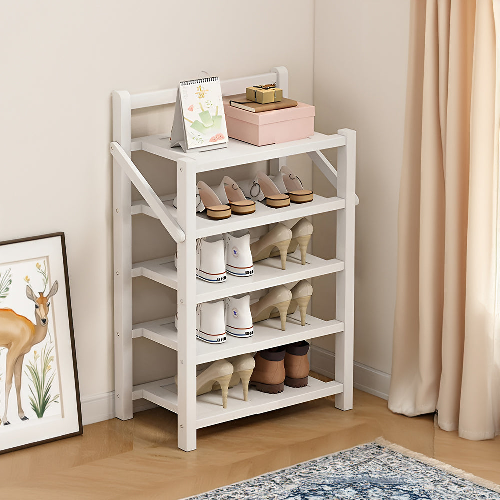 5/6-Tier Foldable Bamboo Shoe Rack