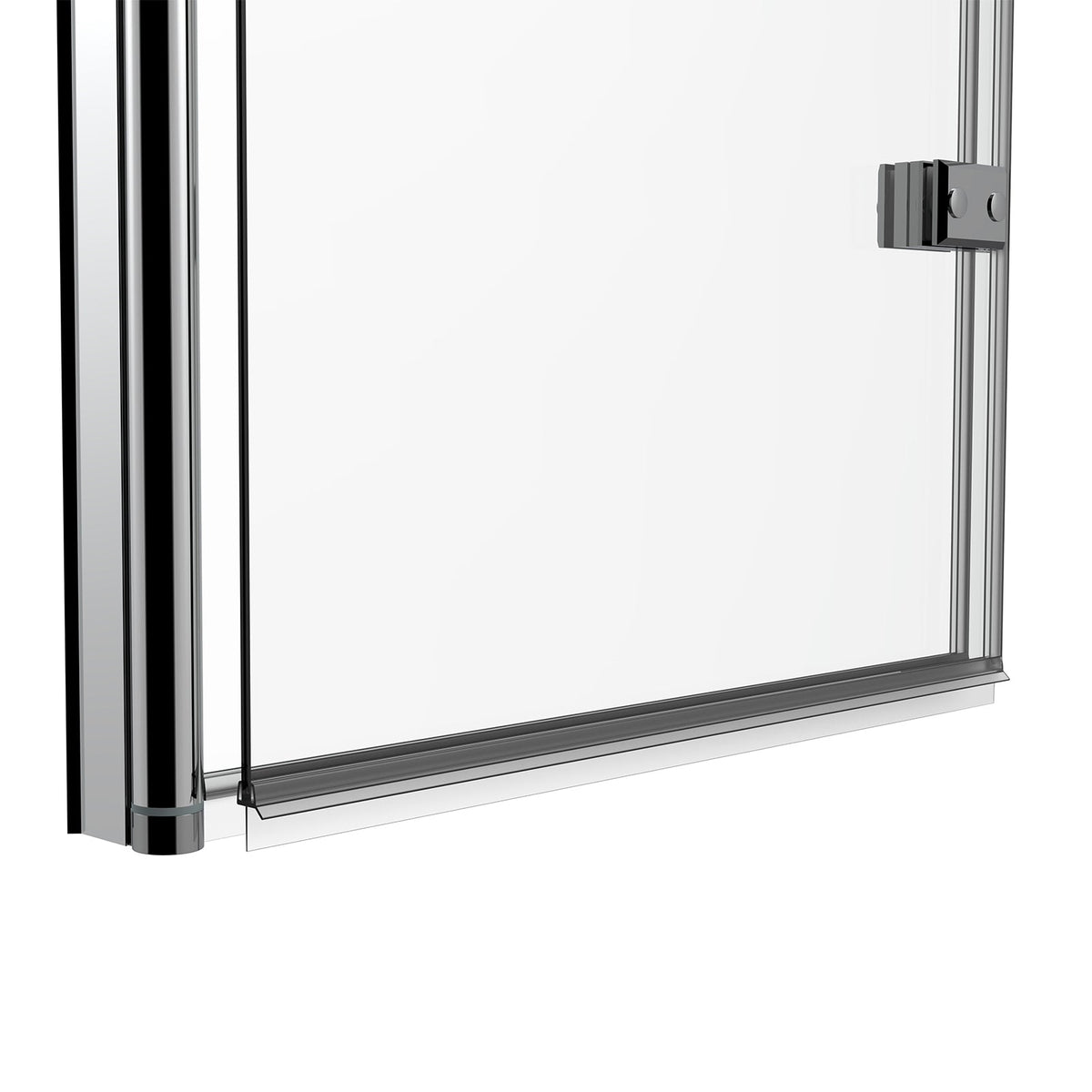 180 Degree Rotation 2-Section Hinged Over Bath Shower Screen