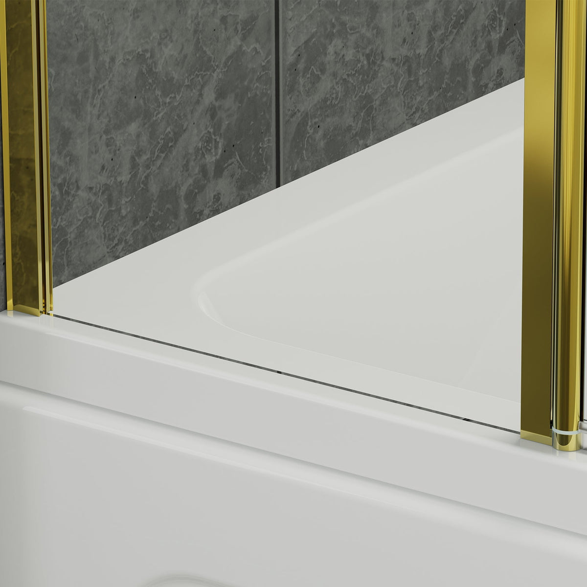 2-Section 180°Pivot Over Bath Shower Screen