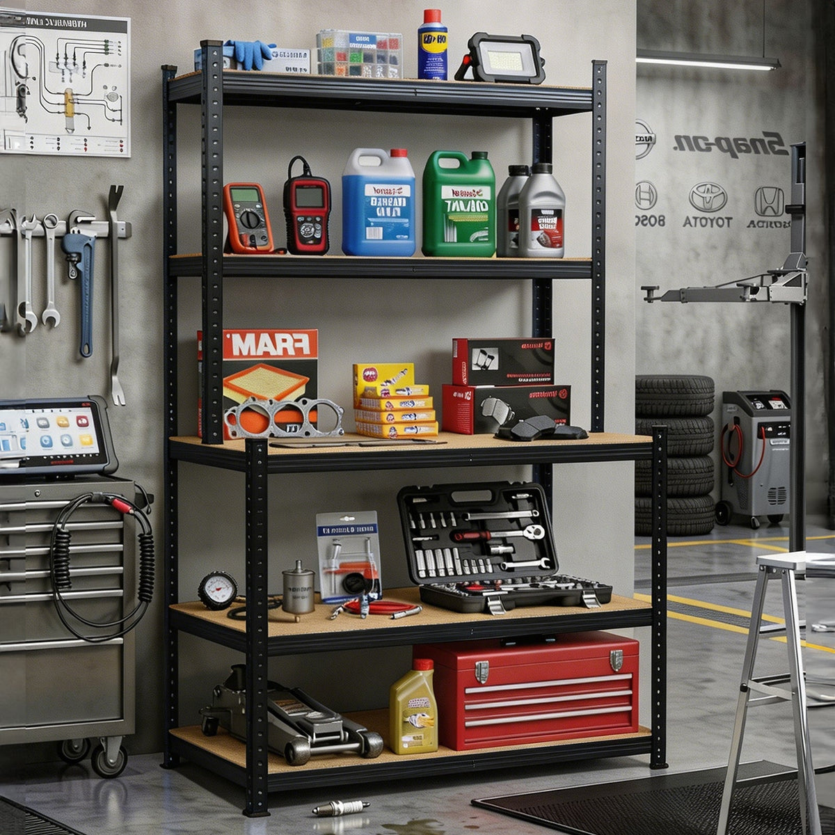 5-Tier Adjustable Storage Shelf Rack