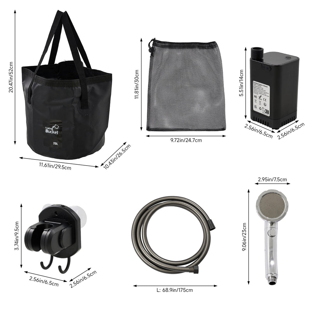 Rechargeable Shower Pump With LED Display