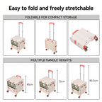 Folding 32L Shopping Trolley Cart with Wheels
