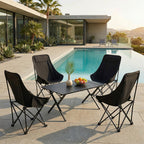 Portable Folding Camping Table with 4 Chairs
