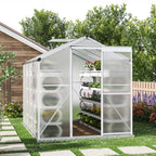 White Framed Garden Greenhouse without Base Frame