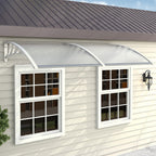 White Outdoor Curved Shielded Rain Shelter