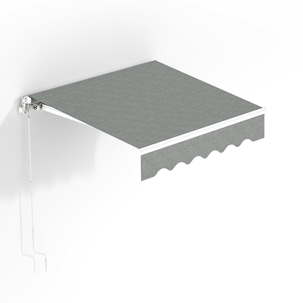 Grey Manual Retractable Patio Awning