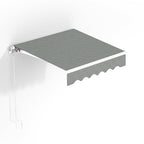 Grey Manual Retractable Patio Awning