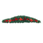 Artificial 180cm Christmas swag for front door decor, featuring lush greenery and festive accents by Garden Sanctuary.