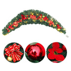 Artificial 180cm Christmas swag for front door decor by Garden Sanctuary, featuring festive greenery and holiday accents.