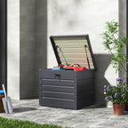 200L Metal Lockable Waterproof Garden Storage Box