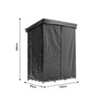 70CM Depth Metal Garden Firewood Rack Storage Shed with Roof and Cover