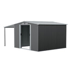 Metal Garden Storage Shed with Side Lean-to