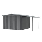 Metal Garden Storage Shed with Side Lean-to