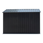 200CM Wide Outdoor Metal Garbage Storage Shed with Hinged Lid