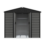 8 x 7 ft Metal Garden Storage Shed with Apex Roof