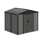8 x 7 ft Metal Garden Storage Shed with Apex Roof