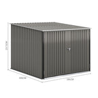 195CM Wide Steel Garden Shed For 4 Bicycles